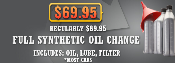 $69.95 Full Synthetic Oil Change