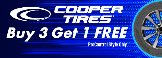 Buy 3 Get 1 Free - Cooper Tires