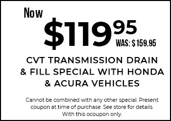 CVT Transmission Drain and Fill Special 