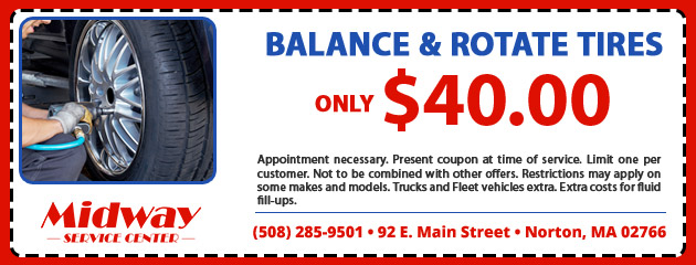 $40.00 for Balance and Tire Rotation