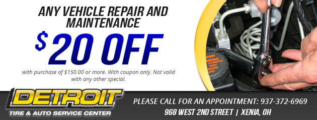 $20 Off any vehicle repair or maintenance