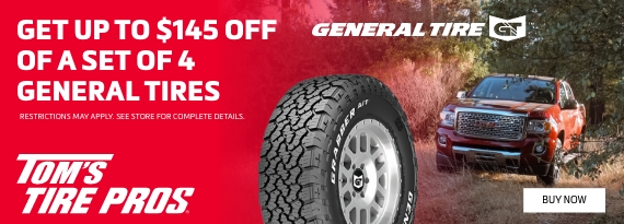 Get up to $145 off General Tires