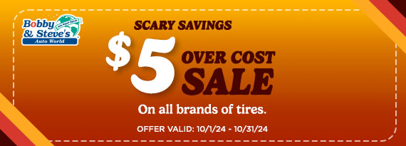 $5 Over Cost Tire Sale