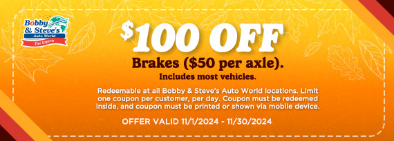 $100 Off Brake Repair