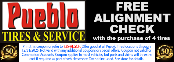 Free Alignment Check with Purchase of 4 Tires