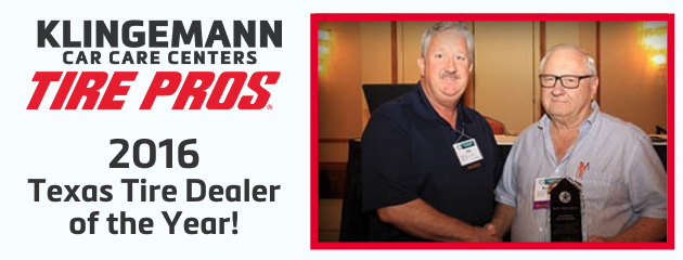 2016 Texas Tire Dealer of the Year!