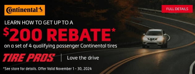 Tire Pros Continental Rebate