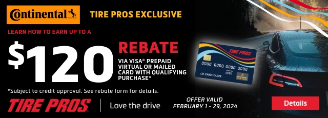 Tire Pros Exclusive Continental Rebate