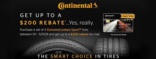 Continental - $200 Rebate