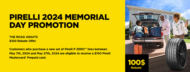 Pirelli $100 Promotion