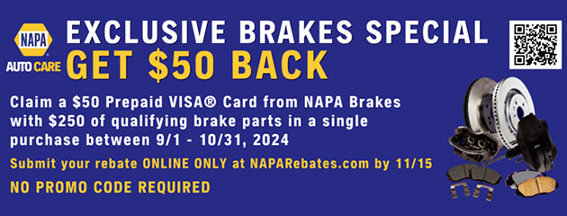 NAPA Exclusive Brake Special