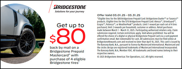 Bridgestone Rebate