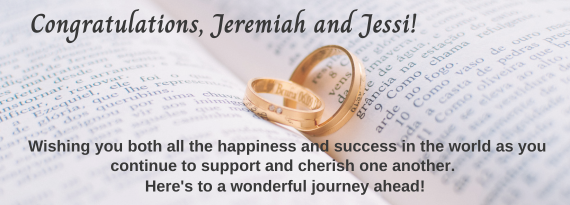 Congratulations Jeremiah & Jessi