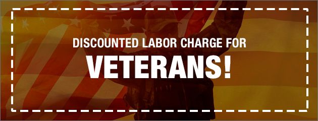 Discounted Labor Charge For Veterans!