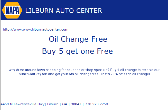 Oil CHange free