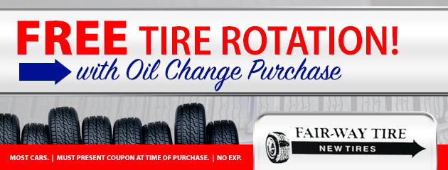 Free Tire Rotation with Oil Change Purchase