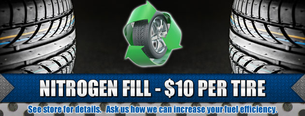 Nitrogen Fill $10 per Tire
