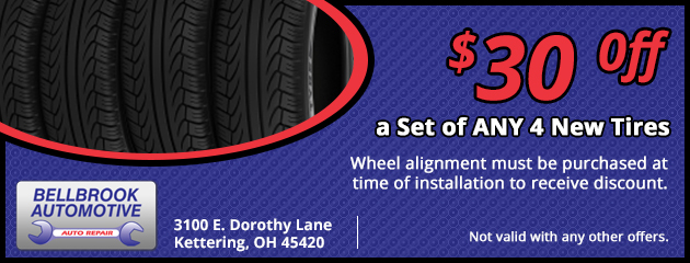 $30 Off a Set of ANY 4 New Tires
