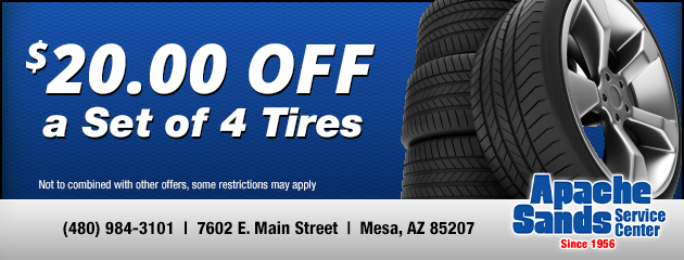 $20 OFF a Set of 4 Tires 