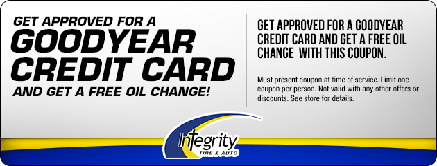 Get approved for a Goodyear Credit Card and get a free oil change