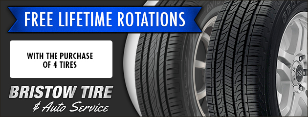 Free Lifetime Rotations with Purchase of 4 Tires