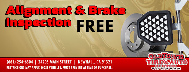 Free Alignment & Brake Inspection Coupon
