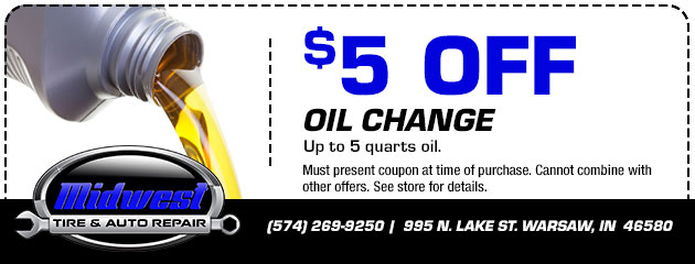 $5 Off Oil Change Special