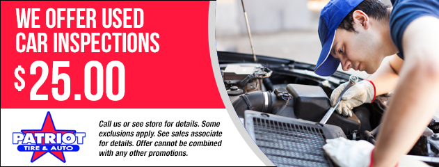 We Offer Used Car Inspections - $25.00
