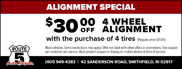 $30 Off with the purchase of 4 tires