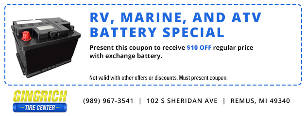 RV, Marine, ATV Battery Special
