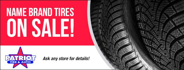 Name brand tires on sale! 