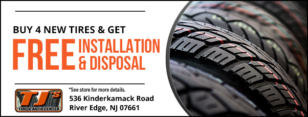 Buy 4 new tires and get free installation & disposal!