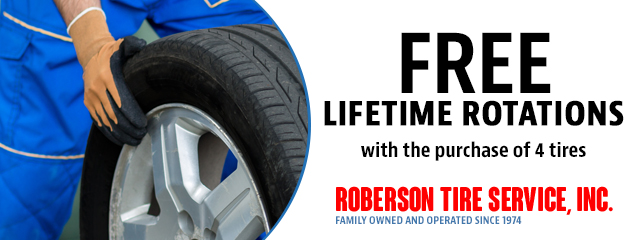FREE Lifetime Rotations with the purchase of 4 tires