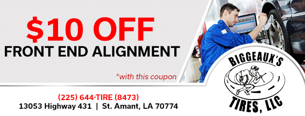 $10 OFF front end alignment