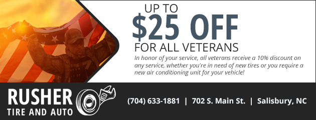 Up To $25 Off For All Veterans