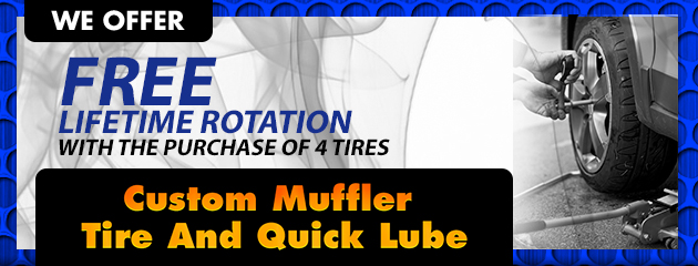 FREE Lifetime Rotation with the purchase of 4 tires